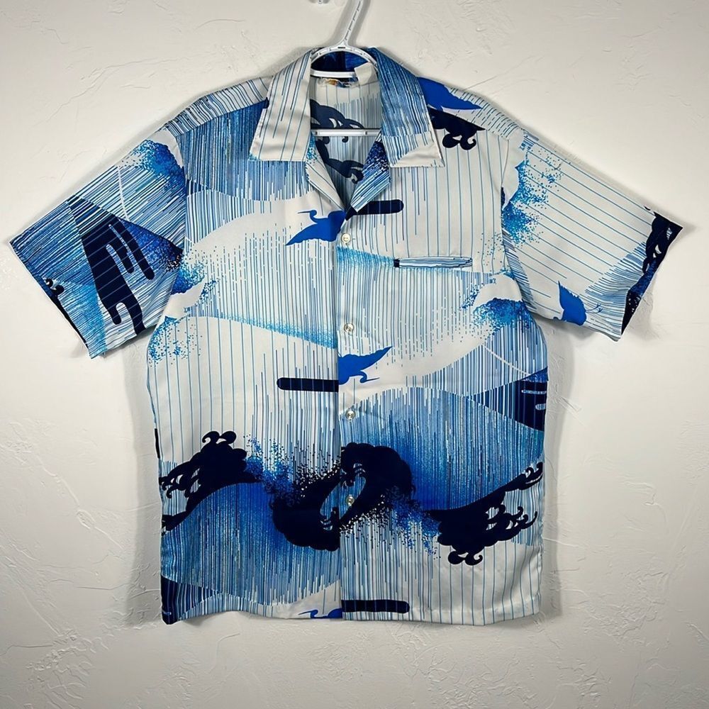🔥Vintage 70s-80’s Andrade Honolulu Hawaii Hawaiian Shirt Silk Mens Lg - PERFECT
